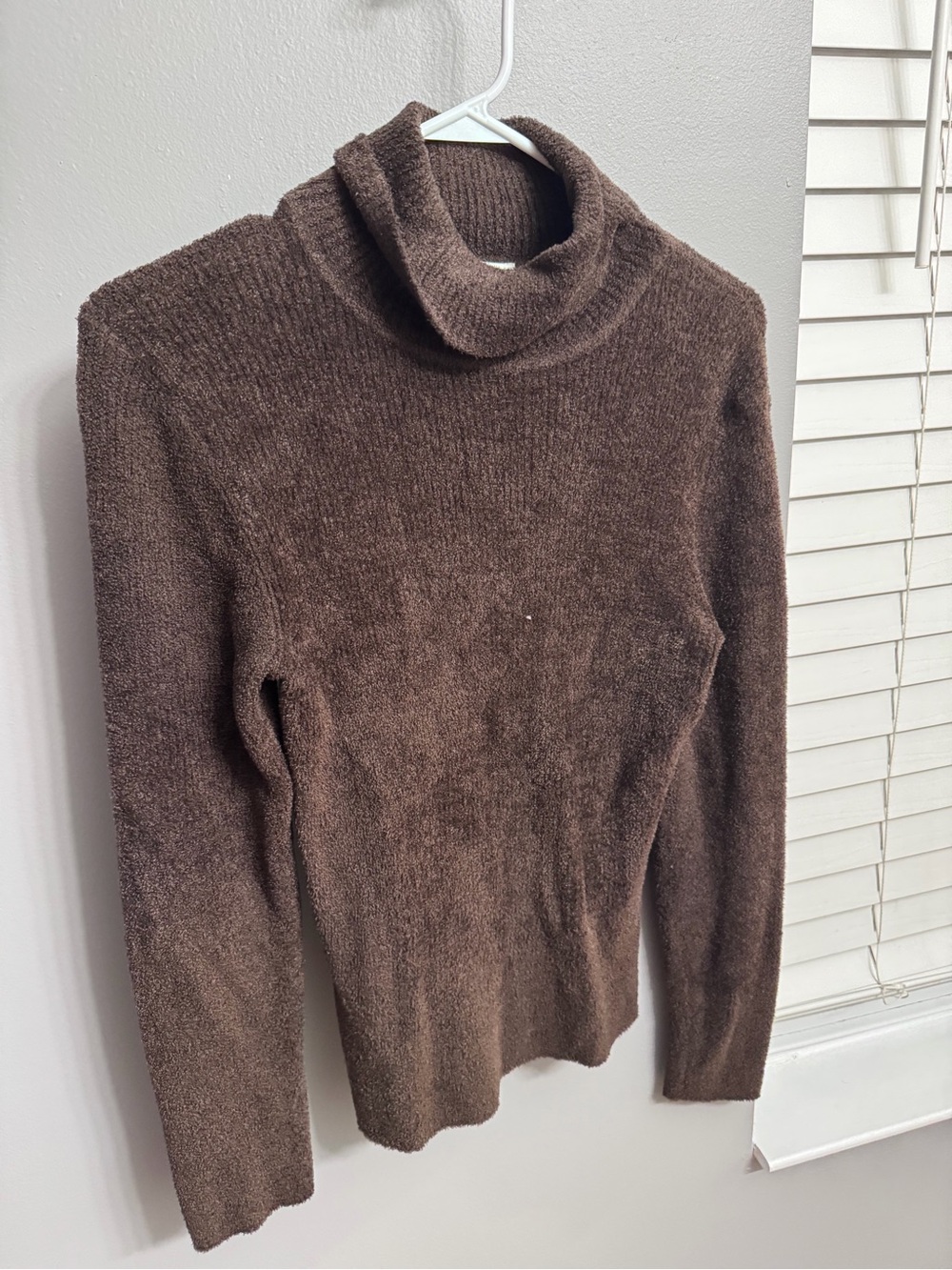 Vintage Talbots Chocolate Brown Bouclé Turtleneck Sweater | Size S | Y2K